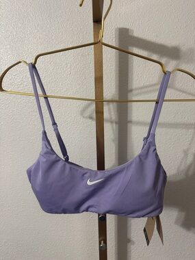 Nike Lavender Scoop Bikini Top with White Swoosh- medium